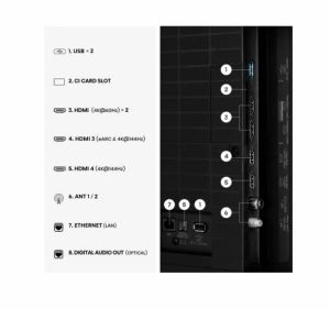 Телевизор Hisense 50" E8S, 4K Ultra HD 3840x2160, ULED, Quantum Dot,144 Hz,HDR 10+, HLG, Dolby Vision, DTS Virtual X, Smart TV, WiFi, Light Sensor, BT, Anyview Cast, 4xHDMI, 2xUSB, LAN, CI+, DVB-T2/C/S2, Singale Stand, Black