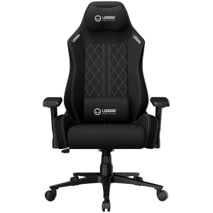LORGAR CHA41, Ergonomic Gaming Chair Advanced, premium anti-stain fabric, Black/white