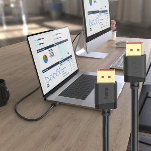 HAMA Кабел DisplayPort, DP 2.1, Ultra-HD 8K, 40 Gbit/s, 2 м