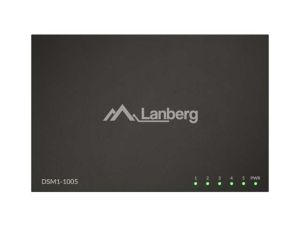 Комутатор Lanberg switch DSM1-1005 5-port, 1GB/s 12V Metal case