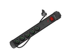 Разклонител Lanberg Surge Protector SP1 5M 5 x French Outlets Black