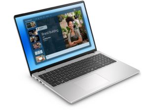 Лаптоп Dell 16 DC16251, Intel Core 7 150U (10 cores, up to 5.4 GHz), 16.0" FHD+(1920x1200) AG, 300nits, 16GB, 2x8GB, DDR5, 5200 MT/s, 1TB M.2 PCIe, NVIDIA MX570A with 2GB GDDR6, Cam, FPR, Wi-Fi 6E, Backlit Kb, Win 11 Pro, Silver, Aluminium 3Y PS