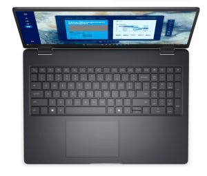 Лаптоп Dell Pro 16 PC16250, Intel 5 120U (10 cores, up to 5.0 GHz), 16" FHD+(1920x1200) 300nits AG, 16 GB: 1x16 GB, DDR5, 5600 MT/s, 256 GB TLC SSD, Intel Graphics, FHD HDR IR Cam and Mic, Wi-Fi 6E, FPR, Backlit Kb, Win11 Pro, Magnetite, 3Y PS