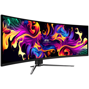 MSI MPG 491CQPX QD-OLED Gaming Monitor, 49" 240Hz, DQHD (5120x1440) 32:9, QD-OLED, 0.03ms, 250nits, 3500:1, 178/178, 1800R Curve, G-Sync Compatible, HDR True Black 400, Adjustable Stand, 1x DP, 2x HDMI, 1x Type-C, 1x Headphone out, USB, 3Y Warranty