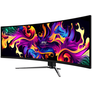 MSI MPG 491CQPX QD-OLED Gaming Monitor, 49" 240Hz, DQHD (5120x1440) 32:9, QD-OLED, 0.03ms, 250nits, 3500:1, 178/178, 1800R Curve, G-Sync Compatible, HDR True Black 400, Adjustable Stand, 1x DP, 2x HDMI, 1x Type-C, 1x Headphone out, USB, 3Y Warranty