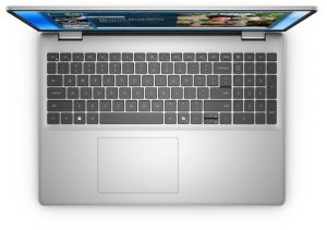 Лаптоп Dell 16 DC16251, Intel Core 7 150U (10 cores, up to 5.4 GHz), 16.0" FHD+(1920x1200) AG 300nits, 32GB, 2x16GB, DDR5, 5200MT/s, 1TB M.2 PCIe, Intel Graphics, Cam, FPR, Wi-Fi 6E, Backlit Kb, Win 11 Pro, Silver, Aluminium, 3Y PS