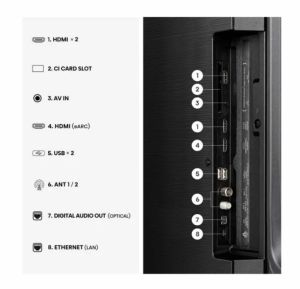 Телевизор Hisense 50" E7S, 4K Ultra HD 3840x2160, QLED, Quantum Dot, HDR 10+, HLG, Dolby Vision, DTS Virtual X, Smart TV, WiFi, Light Sensor, BT, Anyview Cast, 3xHDMI, 2xUSB, LAN, CI+, DVB-T2/C/S2, Black