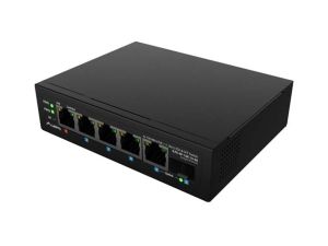 Комутатор Lanberg Switch ILFE-4P-1Ge-1S-90 POE 1 x BT 3 x AT SFP/ETH DIN Unmanagment Fast Ethernet