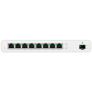 Ubiquity Switch (8) GbE RJ45 ports with 27V passive PoE output,1 SFP port