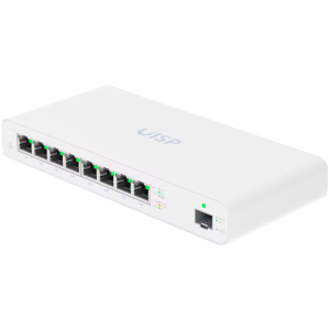 Ubiquity Switch (8) GbE RJ45 ports with 27V passive PoE output,1 SFP port