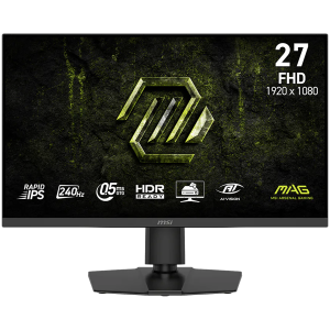 MSI MAG 272PF X24 Gaming Monitor, 27" 240Hz, FHD (1920x1080) 16:9, Rapid IPS, 0.5ms, 300nits, 1000:1, 178/178, AMD FreeSync Premium, HDR Ready, Adjustable stand, Speakers, 1x DP, 2x HDMI, 1x Headphone out, 3Y Warranty