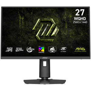 MSI MAG 274QPF X32 Gaming Monitor, 27" 320Hz, WQHD (2560x1440) 16:9, Rapid IPS, 0.5ms, 300nits, 1000:1, 178/178, G-SYNC Compatible, AMD FreeSync Premium, DisplayHDR 400, Adjustable stand, 1x DP, 2x HDMI, 1x Headphone out, 3Y Warranty
