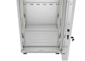 Комуникационен шкаф Lanberg Rack Cabinet 19" Free-Standing 42U/600X600 (FlAT Pack) With Glass Door LCD Grey V2