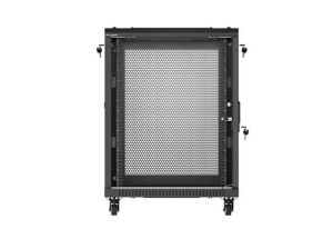 Комуникационен шкаф Lanberg rack cabinet 19" free-standing 15U/600X600 (FLAT PACK) with mesh door black