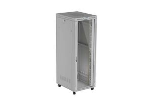 Комуникационен шкаф Lanberg Rack Cabinet 19" Free-Standing 47U/800X1000 (FlAT Pack) With Glass Door LCD Grey V2