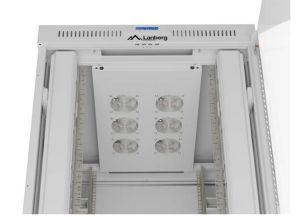 Комуникационен шкаф Lanberg Rack Cabinet 19" Free-Standing 47U/800X1000 (FlAT Pack) With Glass Door LCD Grey V2