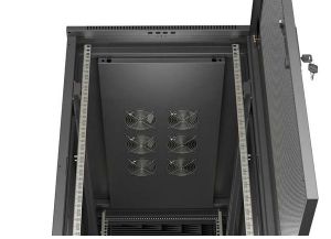 Комуникационен шкаф Lanberg Rack Cabinet 19" Free-Standing 22U/600X1200 (FlAT Pack) With Mesh Door Black
