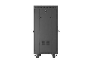 Комуникационен шкаф Lanberg Rack Cabinet 19" Free-Standing 24U/600X600 (FlAT Pack) With Glass Door LCD Black V2