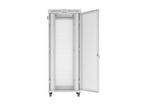 Комуникационен шкаф Lanberg Rack Cabinet 19" Free-Standing 42U/800X1000 (FlAT Pack) With Mesh Door LCD Grey