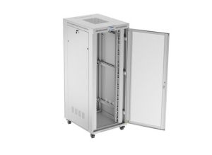 Комуникационен шкаф Lanberg Rack Cabinet 19" Free-Standing 42U/800X1000 (FlAT Pack) With Mesh Door LCD Grey