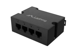 Аксесоар Lanberg Switch POE Extender DIN-FE4-AT-30W 1 x IN 3 x OUT Fast Ethernet DIN Rail AT 30W Metal Clips