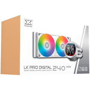 LK Pro 240 Digital Arctic EN47435 (WH AIO,Digital LCD Pump & 240mm PWM Fan,Mini ARGB Controller,Intel & AMD & 20xx)
