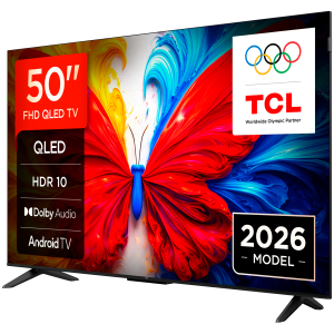 50-inch QLED TV, HDR 10, Multiple Viewing Mode, Dolby Audio, Android TV
