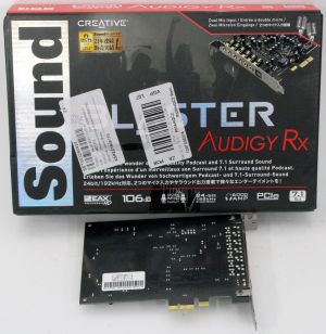 Разопакована звукова карта Creative Sound Blaster Audigy Rx вътрешна PCIe x1