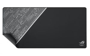 Подложка за мишка Asus ROG Sheath BLK LTD with extra-large, gaming-optimized cloth surface, anti-fraying stitched frame, and non-slip rubber base,Black