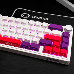 LORGAR KBP70MW, Wireless 65% Mechanical Gaming Keyboard Pro, White, EN layout