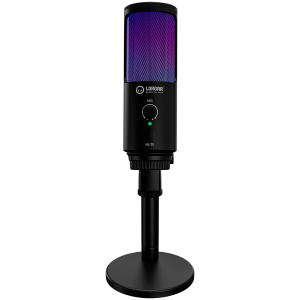 LORGAR SMP40, RGB Microphone with external mute button and metal stand, Black