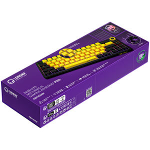 LORGAR KBP70MW, Wireless 65% Mechanical Gaming Keyboard Pro, Black/yellow, EN layout