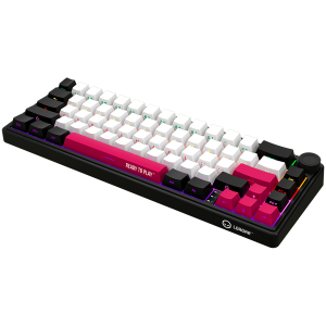 LORGAR KBP70MW, Wireless 65% Mechanical Gaming Keyboard Pro, Black/red, EN layout