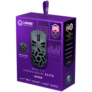 LORGAR MSE90W, Magnesium Alloy Wireless Gaming Mouse Elite, Dark Grey