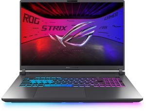 Лаптоп Asus Strix G18 G815LW-SA302 Intel  Ultra 9 ,18.0 WQXGA(2560X1600),16:10 Bend+500nits, AG,240Hz,64GB (2x32GB DDR5-5600), 2TB , RTX 5080  16GB ,Wi-Fi 7 ,Backlit Kbd 1-Zone RGB, NO OS, Eclipse Gray + ROG Backpack