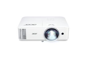 Мултимедиен проектор Acer Projector H6518STi, DLP, Short Throw, 1080p (1920x1080), 3,500 ANSI Lumens, 10000:1, 3D ready, 2xHDMI, VGA in, Audio in/out, DC Out (5V/1A,USB Type A), RS232, Speaker 3W, White + Acer T82-W01MW 82.5"