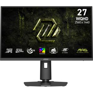 Монитор MSI MAG 274QPF X32 Gaming Monitor, 27", 0.5ms, 320Hz Rapid IPS, 2560x1440, G-SYNC, AMD FreeSync Premium, AI Vision, Console Mode, HDR400, 300nits AG, 1.07B, 1000:1, 100M:1, DP(1.4a), 2xHDMI(2.1), Headphone out, Pivot, Heigh Adj., VESA 100, Black, 