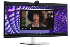 Монитор Dell P3424WEB, 34" Curved Video Conferencing, WQHD AG, IPS, 21:9, 5ms, 1000:1, 300 cd/m2, (3440x1440 ), 99% sRGB, HDMI, DP, USB-C, USB 3.2 hub, RJ45, ComfortView Plus, Height Adjustable, Swivel, Tilt, Black