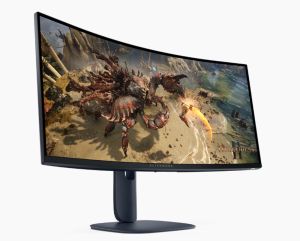 Монитор Dell Alienware AW3425DWM, 34" Curved WQHD LED AG 21:9, VA, 1ms GTG, 3000:1, 400 cd/m2, 3440x1440, 180 Hz, 95% DCI-P3, HDR, VRR, AMD FreeSync, VESA AdaptiveSync, HDMI, DP, USB 5Gbps, PIP, PBP, Height Adjustable, Pivot, Tilt, Black