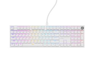 Клавиатура Genesis Mechanical Gaming Keyboard Thor 404 White RGB Backlight Gateron Yellow Pro, US Layout