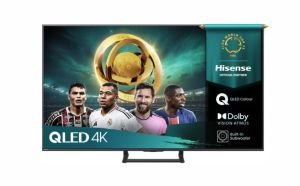 Телевизор Hisense 65" A7Q, 4K Ultra HD 3840x2160, QLED, HDR 10+, HLG, Dolby Vision, Dolby Atmos, Smart TV, Light Sensor, WiFi Direct, BT, Anyview Cast, 3xHDMI, 2xUSB, LAN, CI+, DVB-T2/C/S2, Black