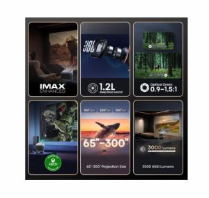 Мултимедиен проектор Hisense C2 Ultra Smart mini  Laser Projector, 4K Ultra HD 3840x2160, 2000:1, 3000 lum, 60 Hz, Optical Zoom& Digital Zoom,Dolby Vision, IMAX enhanced,Dolby Vision, HDR10+, HDR10, HLG, 2*10W+20W Subwoofer,Designed for XBOX