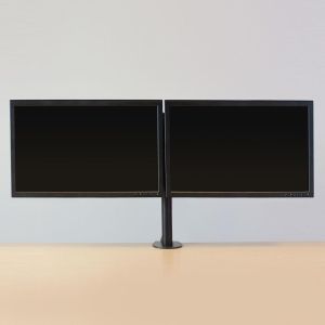 Стойка за 2 мониторa ACT AC8302, за бюро, Регулируема, 35", 2x8 кг, Черна