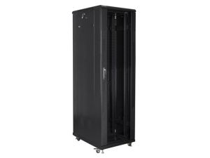 Комуникационен шкаф Lanberg rack cabinet 19" free-standing 42U / 600x1000 self-assembly flat pack, black