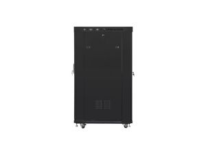 Комуникационен шкаф Lanberg rack cabinet 19" free-standing 22U/800x1000 (flat pack) with mesh door lcd black v2