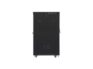 Комуникационен шкаф Lanberg rack cabinet 19" free-standing 22U/800x1000 (flat pack) with mesh door lcd black v2