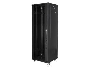Комуникационен шкаф Lanberg rack cabinet 19" free-standing 37U / 600x600 self-assembly flat pack, black