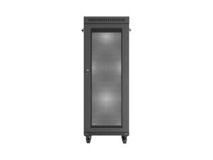 Комуникационен шкаф Lanberg rack cabinet 19" free-standing 32U/600X600 (FLAT PACK) with mesh door LCD black