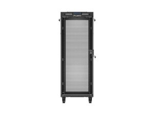 Комуникационен шкаф Lanberg rack cabinet 19" free-standing 32U/600X600 (FLAT PACK) with mesh door LCD black