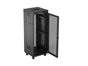 Комуникационен шкаф Lanberg rack cabinet 19" free-standing 32U/600X600 (FLAT PACK) with mesh door LCD black